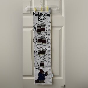 Paddington Bear Growth Chart Tapestry Wall Hanging Nursery Decor whimsy
